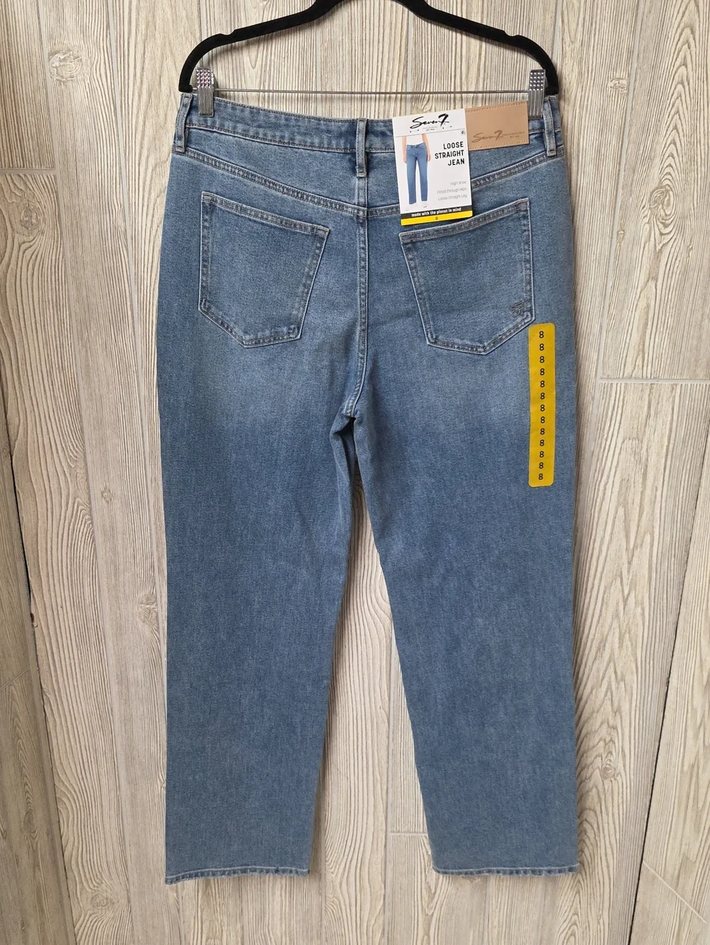 Seven7 Loose Straight Jeans High Rise Womens Size 8 NWT